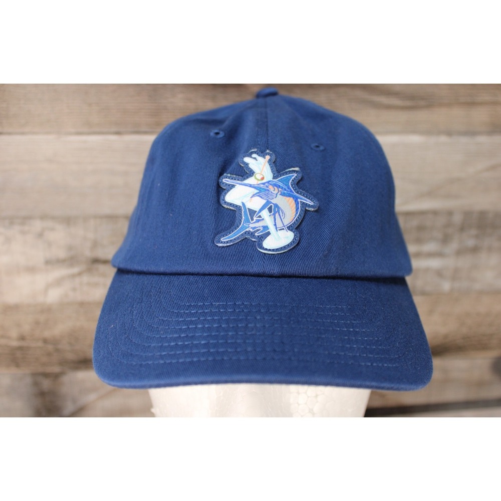 NEW Columbia PFG Fish Town Fishing Hat Adjustable Blue Marlin